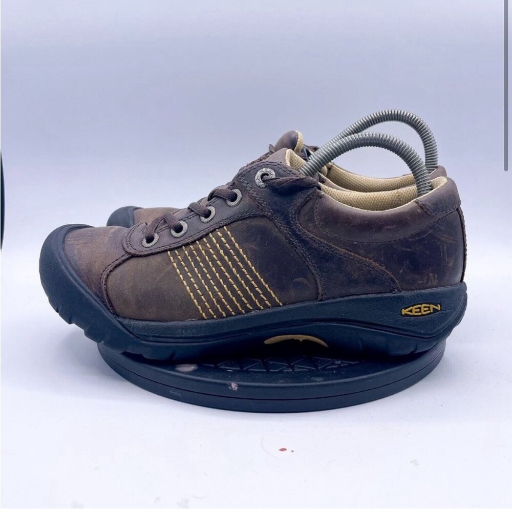 Keen Utility hiking Womens Oxford Brown Leather Lace Up Shoes Size 8 - Picture 3 of 8